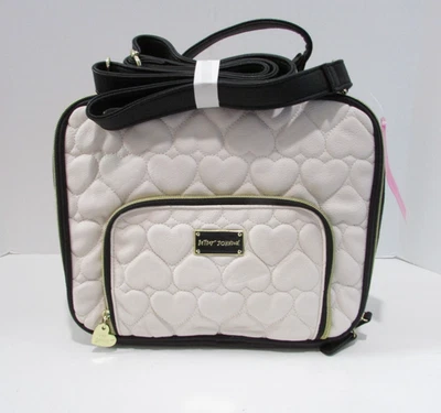 Betsey Johnson Insulated Lunch Travel Crossbody Messenger Bag Be Mine Hearts NWT - Image 1 of 4