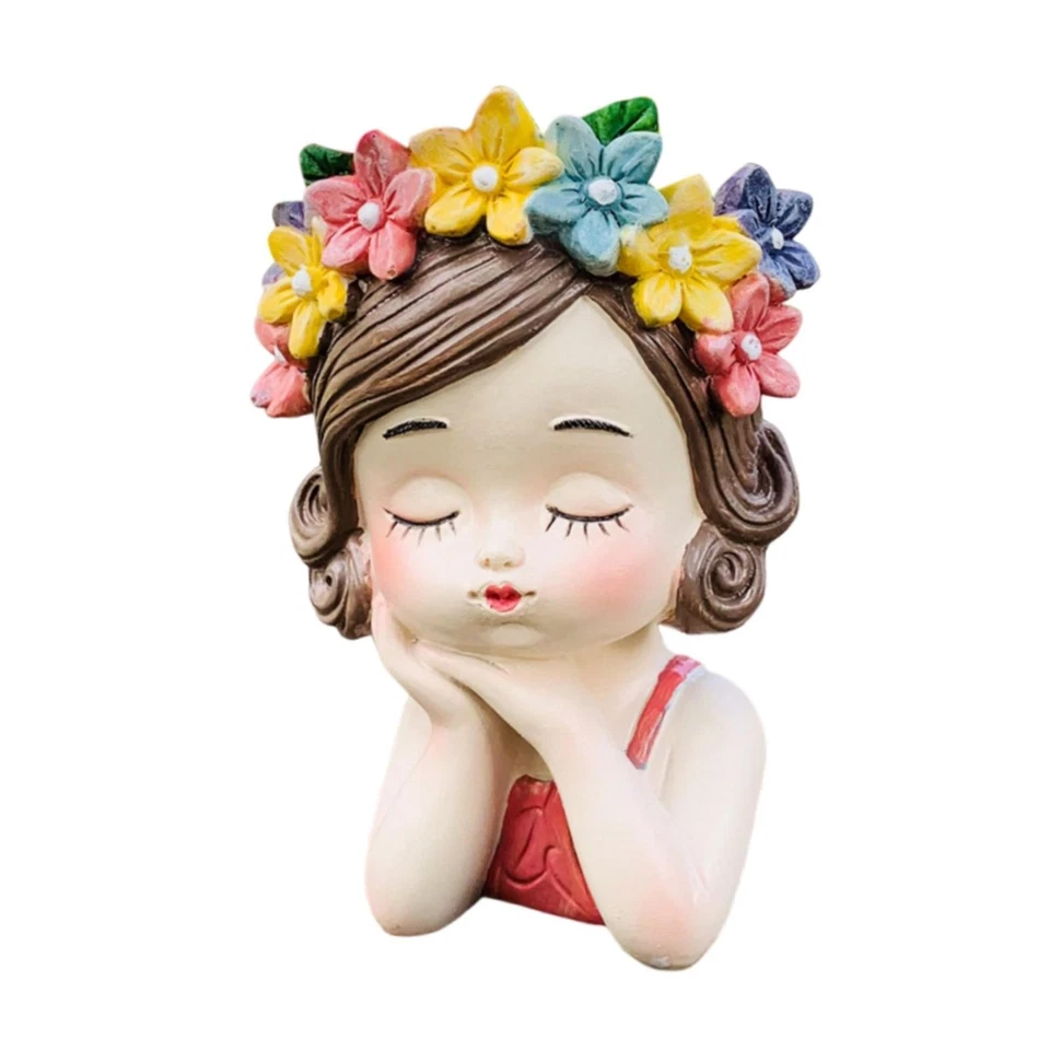 Vaso de flores de fadas vaso de plantas escultura ornamentos plantador realista bonito presente - Imagem 1 de 1