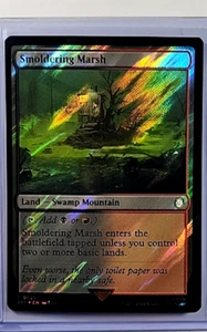 2024 MTG Magic The Gathering PIP Fallout Surge Foil #820 Smoldering Marsh - Bild 1 von 2