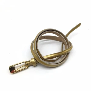 Vintage Saks Fifth Avenue Gold Leder Größe M Made in USA Messingschnalle Italien 37 Zoll - Bild 1 von 9