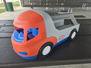 Little Tikes Truck Car Carrier Semi Red Cab Gray Cargo Area Collectible - Picture 1 of 6