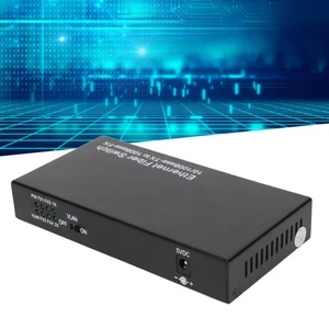 US Plug Ethernet Optical Switch 6 Ports 10 100Mbps RX1550 Tx1310nm LED Indic NEW - Afbeelding 1 van 12