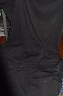 TELA DE GASA ELÁSTICA SEMI TRANSPARENTE NEGRA, 106 cm ANCHO, HECHA EN FRANCIA, AUSTRALIA Foto 1 de 2