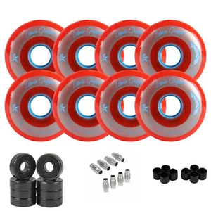 Labeda Gripper Roller Hockey Wheels + Hybrid Ceramic Bearings X-Soft Red 72mm - Picture 1 of 4