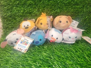 Mixed Disney Store Tsum Tsum Mini Plush 3.5" Stitch Simba Patch And Pluto Ect ~7 - Picture 1 of 1
