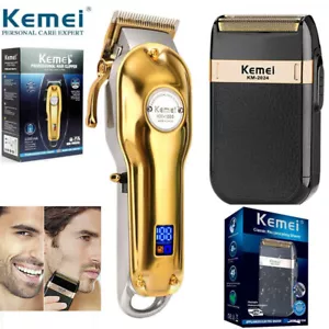 KEMEI Cordless KM-1986 All-metal Professional Clippers Hair Trimmer Barber 1071 - Picture 1 of 27