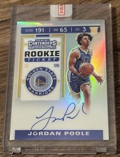 2019-20 Panini Contenders Jordan Poole Rookie Ticket Premium Edition Auto #101