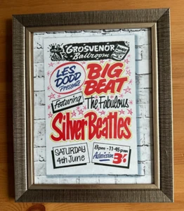 THE BEATLES - REPRODUCTION BILL POSTER / FLYER (GROSVENOR, WALLASEY) - Picture 1 of 2