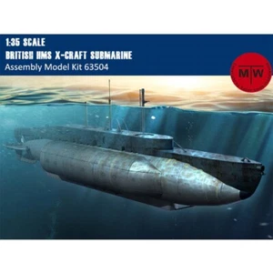 Merit 63504 1/35 Scale British HMS X-Craft Submarine Plastic Assembly Model Kits - Picture 1 of 9
