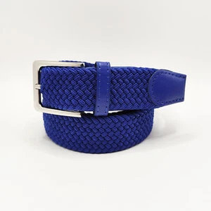 Cintura Uomo Donna Unisex Corda Elastica Intrecciata Col. Blu Resistentissima - Foto 1 di 4