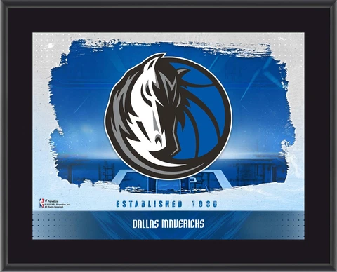 Dallas Mavericks 10.5" x 13" Sublimated Horizontal Team Logo Plaque Cover