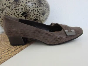 VAN-DAL Taupe Leather ' Duchess' Shoes ~ Size UK 7 EE - Picture 1 of 6