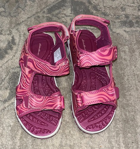 Sandali con cinturini regolabili ragazze Eddie Bauer taglia 2 Jordan rosa onde