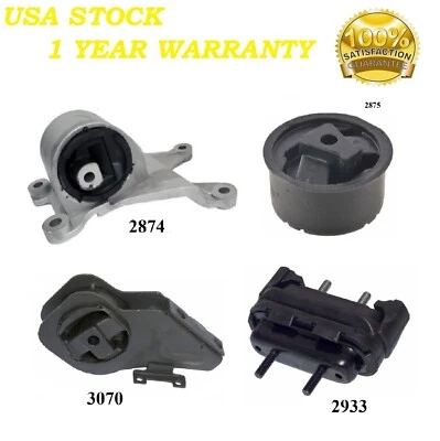 4PCS MOTOR & TRANS MOUNT FIT 1999-2005 Pontiac Grand AM 3.4L - Image 1 of 4