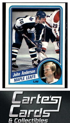 John Anderson 1984-85 Topps #136 Toronto Maple Leafs SP - Image 1 of 2
