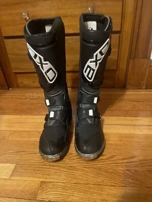 AXO Hombres Motocross Motocicleta Motociclista Negro Botas de Montar Hombres Talla 11” Foto 1 de 4