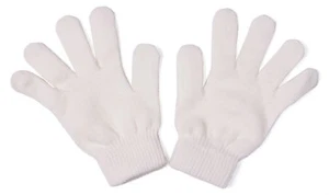 Unisex Adult Full Finger Gloves, White - Picture 1 of 3