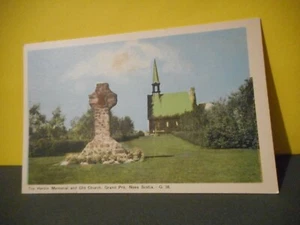The Herbin Memorial and Old Church,Grand Pre,Nova Scotia Postcard G38 - Imagen 1 de 2