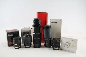 5 x Assorted CAMERA LENSES Inc. Sigma, Vivitar, Tokina, Etc w/ Original Boxes - Picture 1 of 5