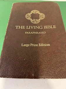 The Living Bible Paraphrased Red Letter Large Print Edition Tyndale 1971 / 1980 - Picture 1 of 11