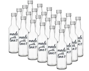 Glasflaschen-Set 500ml Flasche Schraubverschluss Made With Love Glas Eierlikör - Bild 1 von 13