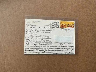 Hong Kong 1985 PPC a EE. UU. + Solo Franking #445 Dragon Boat + Tarjeta Boat House Foto 1 de 2