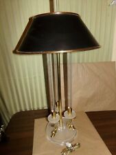 Vintage Table Lamp Lucite W/Brass & Shade