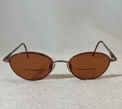 Gafas de sol de colección Marco marrón con borde de alambre ópalo carey bifocal Rx 135 mm Foto 1 de 4