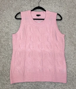 Torrid Vegan Cashmere Sweater Vest Womens M/L Pink Knit Casual Pullover Preppy - Picture 1 of 8