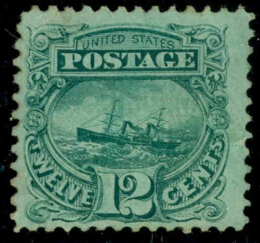 US #117, 12¢ green, S.S. "Adriatic", part og, Miller certificate, Scott $1,850. - Image 1 of 1