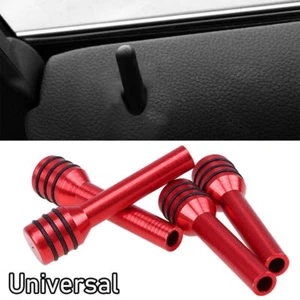 4 accesorios de cubierta de cerradura de puerta interior para automóvil rojo con cerradura de perno, - Imagen 1 de 7