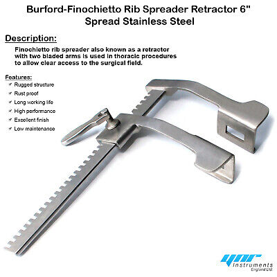 BURFORD Finochietto Rib Retractor With 2 Side 6  9  11  • 79.99£