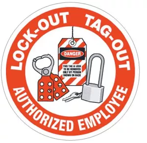 Lock Out Tag Out Authorized Hard Hat Decal Hard Hat Sticker Helmet Safety H26 - Picture 1 of 1