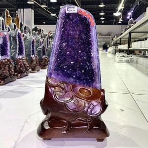 Cueva de amatista natural 12,78 lb cuarzo cristal racimo mineral muestra curación - Imagen 1 de 12