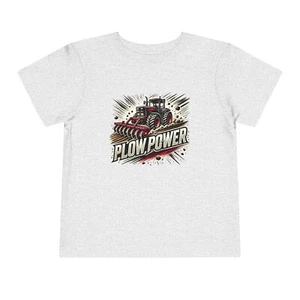 Plow Power Tractor Toddler Tee - Fun Agricultural Farm Life Shirt for Kids - Picture 1 of 17