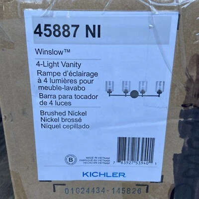 Kichler 45887NI Brushed Nickel Winslow 4 Light 30" Wide Bathroom Vanity Light - Image 1 of 3