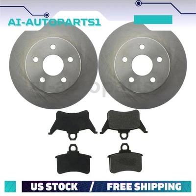 Juego de rotores de freno traseros + pastillas de freno para Dodge Dynasty 1988 1989 1990 Foto 1 de 4