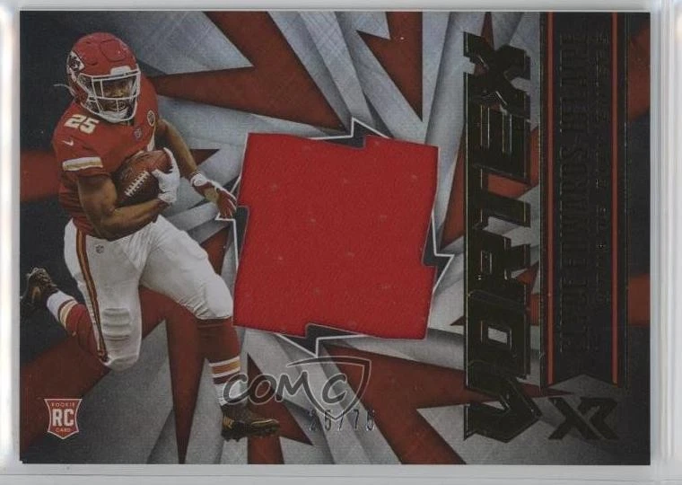 2020 Panini XR Vortex Materials /75 Clyde Edwards-Helaire #VX-21 Rookie RC - Image 1 of 2
