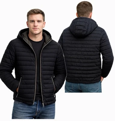 🔥NWT ARMANI EXCHANGE CORDED JACKET LINED HOODED BOMBER IN NAVY RP $260 - Image 1 of 4