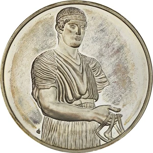 France, Médaille, French Fifth Republic, Peinture, L'Aurige de Delphes, Grec - Picture 1 of 2