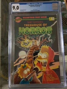Simpsons Treehouse of Horror #1 CGC 9.0 1995 pagine bianche - Foto 1 di 2