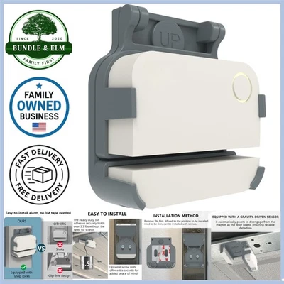 Garage Door Bracket for Ring Alarm Contact Sensor 2nd Gen Gray Snap Clip - Image 1 of 4