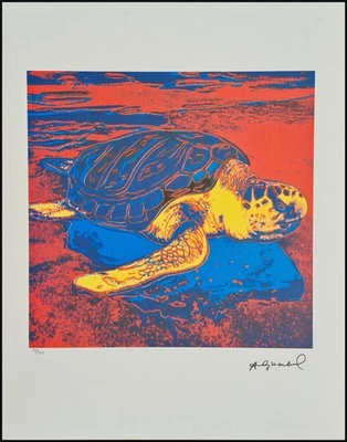 ANDY WARHOL * Turtle * 50 x 40 cm * signed lithograph * limited # xx/200 - Bild 1 von 4