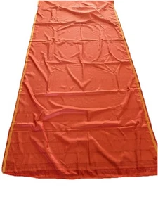 Indian WOMENS PRE-OWNED PURE SILK VINTAGE ORANGE SAREE SARI FABRIC/CRAFTS 1131 - Picture 1 of 13