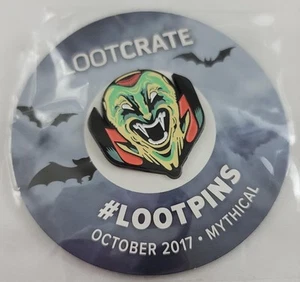 Loot Crate Pin New Mythical October 2017 Dracula Vampire - Picture 1 of 3
