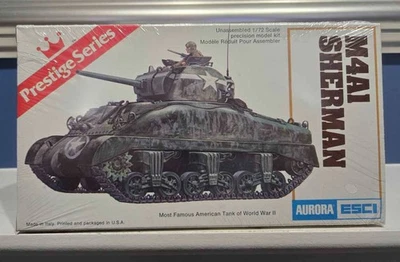 Aurora ESCI WW2 M4A1 Sherman American Tank 1:72 Kit 6205 ~ Nuevo en Caja Sellada Foto 1 de 3