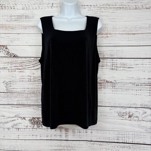 Camiseta sin mangas Chico’s Travelers para mujer talla 3/XL azul marino cuello cuadrado ajustada sin mangas  - Imagen 1 de 7