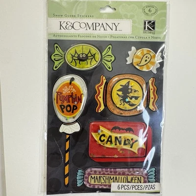 K&Company KP Halloween Espeluznante Globo de Nieve Caramelo Truco o Trato Álbum de Recortes Pegatinas Foto 1 de 4