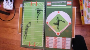 VINTAGE PARKER BROS COMBINATION FOOTBALL,BASEBALL, AND CHECKERS BOARD ONLY - Picture 1 of 4