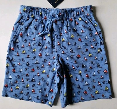 Polo Ralph Lauren Cotton Mesh Shorts Pony Logo Boys Size 6 7 8 Orange Blue - Image 1 of 4